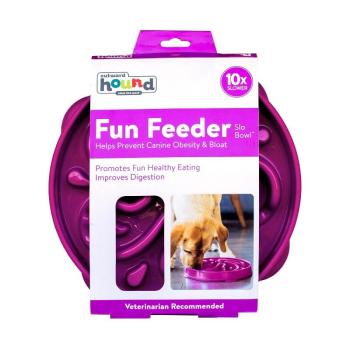 Outward Hound Fun Feeder Slo Bowl Purple Gr. L
